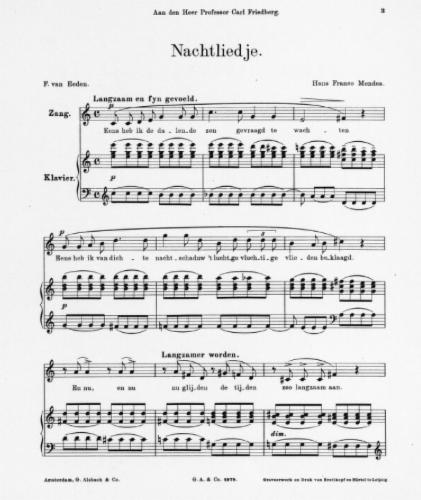 Twee liederen - No. 1 Nachtliedje